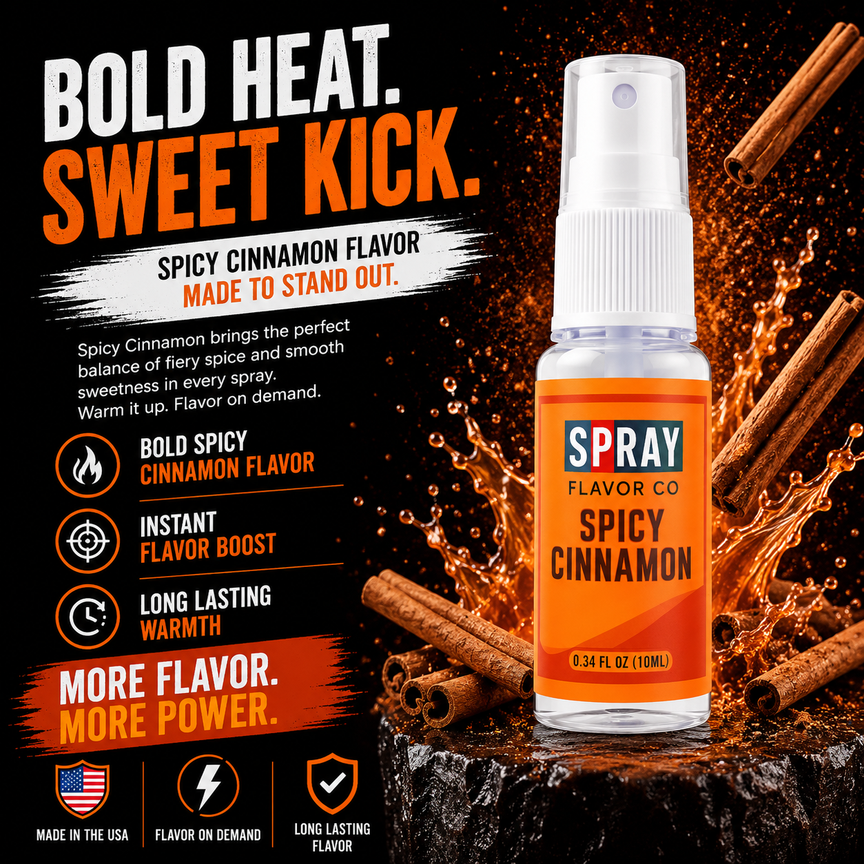 SPICY CINNAMON - Heat meets sweet flavor spray